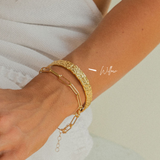 Willow | Hammered Gold Cuff Bangle