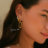 Spencer | U-Shaped Ribbed Earrings