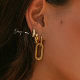 Darcy | Huggie Earrings in Black or White