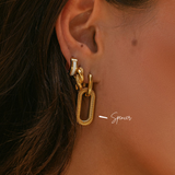 Spencer | U-Shaped Ribbed Earrings