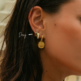 Darcy | Huggie Earrings in Black or White