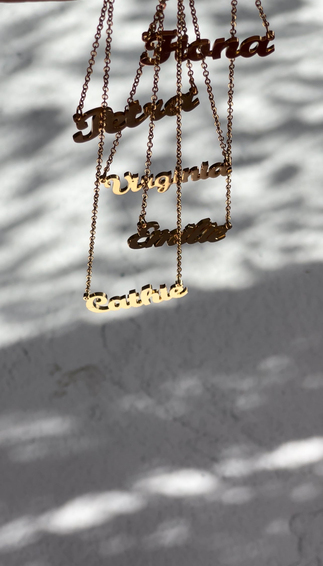 Personalised Name Necklace - Gold/Silver/Rose Gold - Waterproof