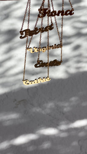 Personalised Name Necklace - Gold/Silver/Rose Gold - Waterproof