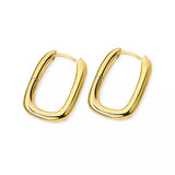 Valerie Earrings - Detailed view of the simplicity and elegance in gold.