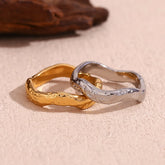 Rebecca | Wavy Ring - Gold or Silver - Waterproof