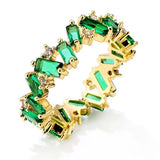 Tara | Emerald Baguette Cluster Ring