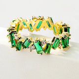 Tara | Emerald Baguette Cluster Ring