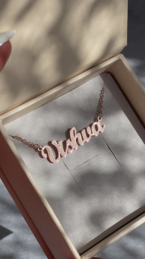 Personalised Name Necklace - Gold/Silver/Rose Gold - Waterproof